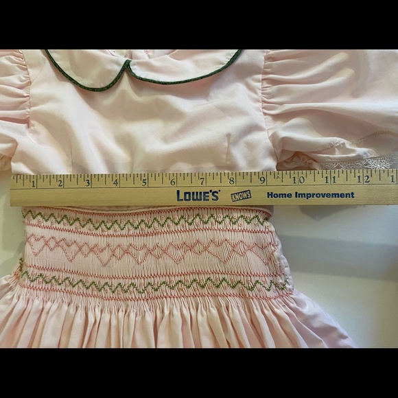 handmade girls dress Size 5/6 smocking Easter - Picture 5 of 7